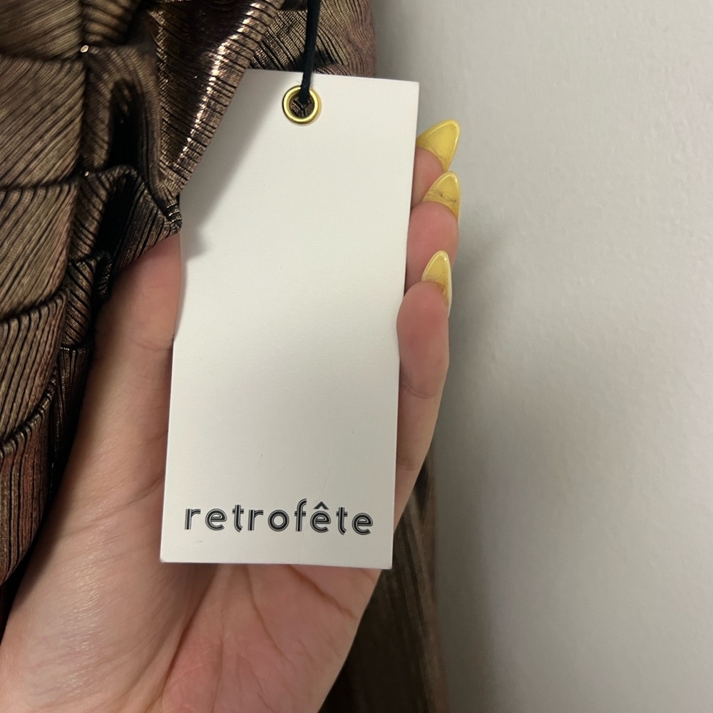 Retrofete Metallic Bronze Dress - Picture 5 of 9